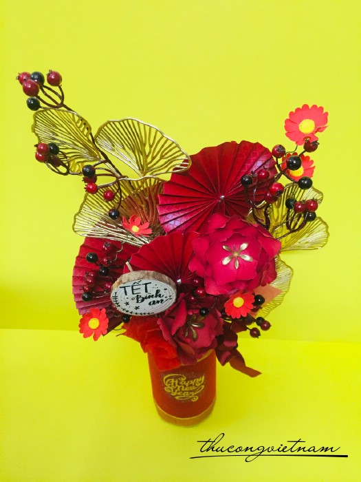 Chậu Cây Handmade Trưng Tết -M1